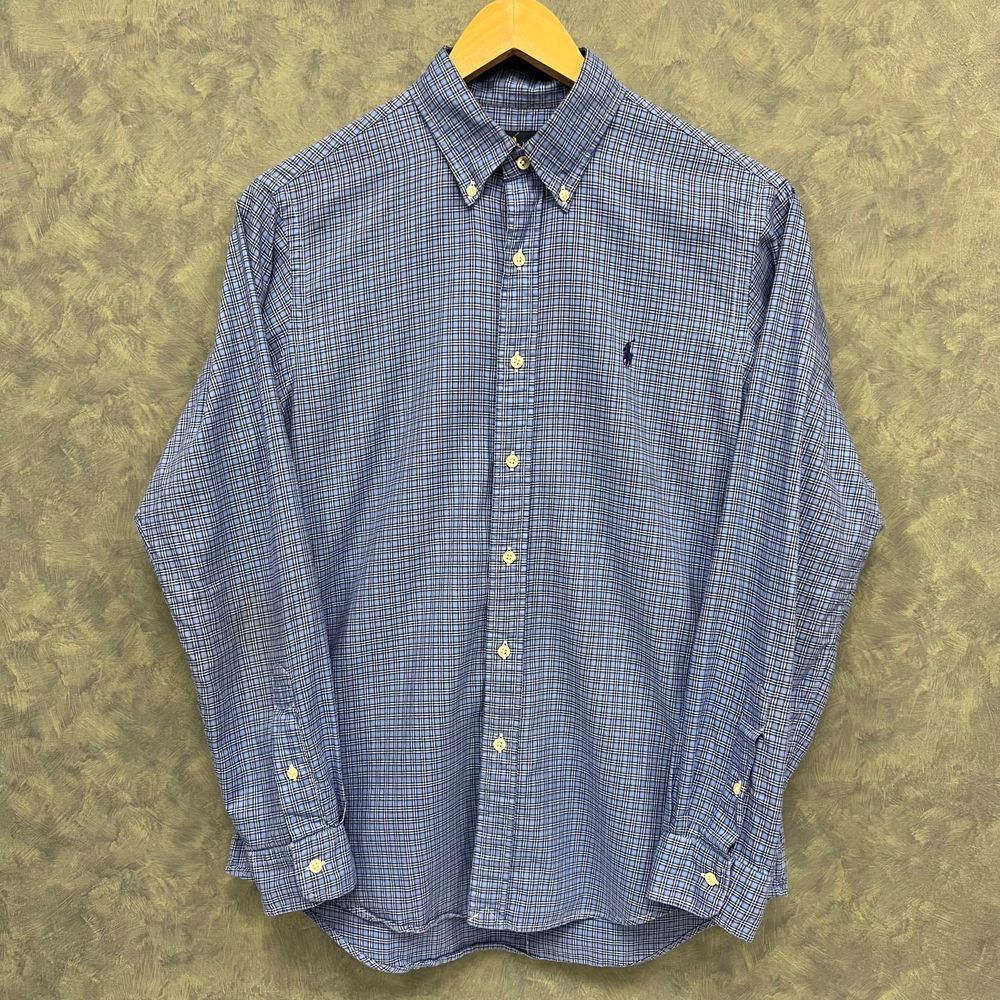 Ralph Lauren‎ Men's Button Down Plaid Check Shirt Classic Fit Long Sleeve Sz M